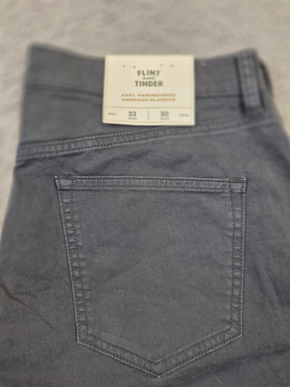 Flint and Tinder Chinos Men's Size 33x30 Blue Tapered Fit (1216)